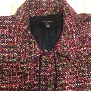 Talbots tweed multicolor blazer